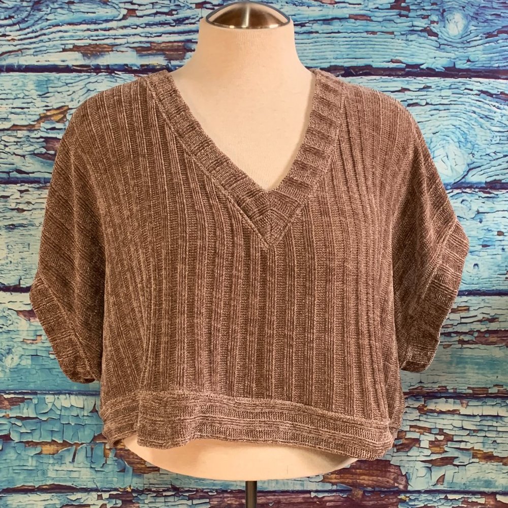 Urban Outfitters Oversized Short Dolman Sleeve Cropped Sweater